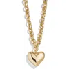 Baublebar Millie Small Heart Pendant Necklace In Gold