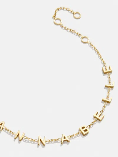 Baublebar Mini 18k Gold Custom Spaced Letter Name Bracelet