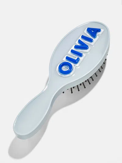 Baublebar Mini Block Font Custom Hair Brush In Blue