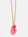 Baublebar Mini Bubble Initial Enamel Necklace In Pink