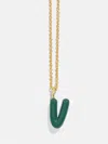 Baublebar Mini Bubble Initial Enamel Necklace In Gold