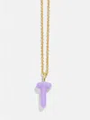 Baublebar Mini Bubble Initial Enamel Necklace In Gold