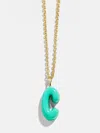 Baublebar Mini Bubble Initial Enamel Necklace In Gold