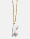 Baublebar Mini Bubble Initial Enamel Necklace In Gold