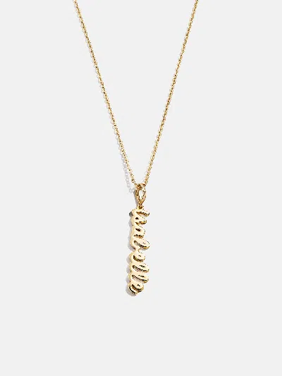 Baublebar Mini Gold Script Cluster Custom Nameplate Necklace