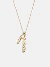 Baublebar Mini Gold Script Cluster Custom Nameplate Necklace