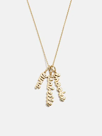 Baublebar Mini Gold Script Cluster Custom Nameplate Necklace