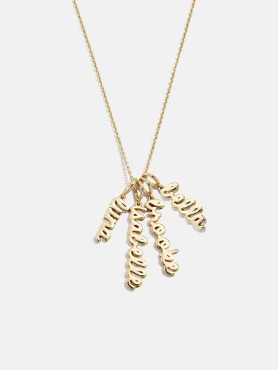 Baublebar Mini Gold Script Cluster Custom Nameplate Necklace