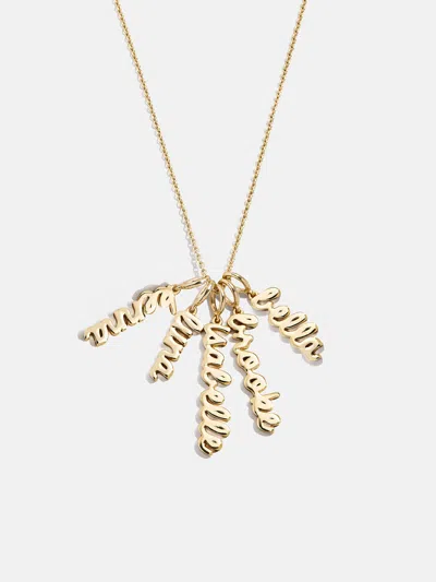 Baublebar Mini Gold Script Cluster Custom Nameplate Necklace