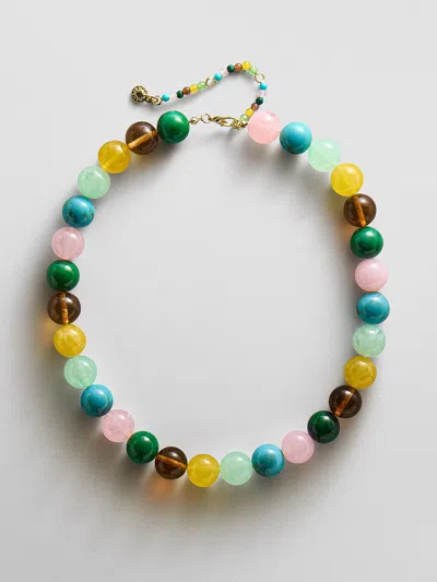 Baublebar Mini Jane Beaded Necklace In Gray