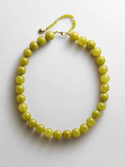 Baublebar Mini Jane Beaded Necklace In Green