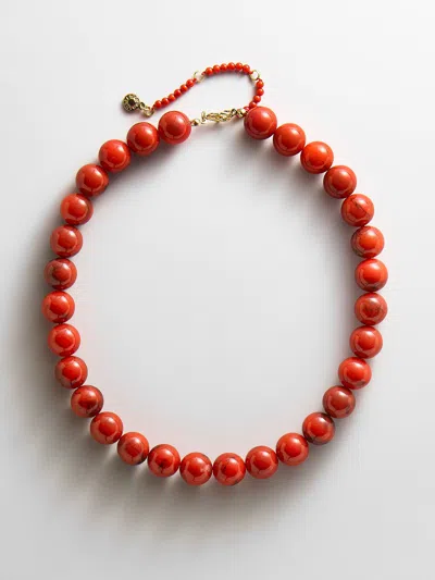 Baublebar Mini Jane Beaded Necklace In Red