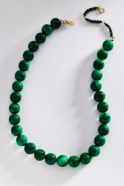 Baublebar Mini Jane Beaded Necklace In Green