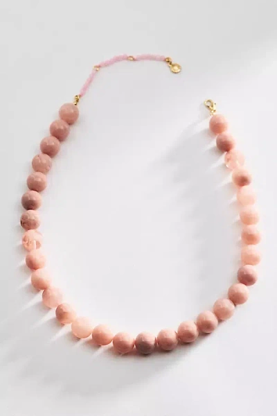 Baublebar Mini Jane Beaded Necklace In Pink