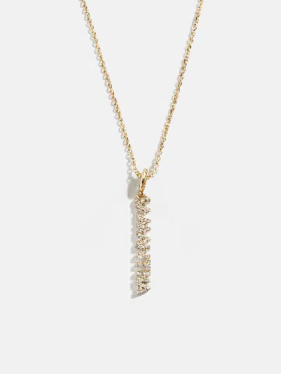 Baublebar Mini Pave Block Cluster Custom Nameplate Necklace