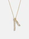 Baublebar Mini Pave Block Cluster Custom Nameplate Necklace In Gold