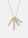 Baublebar Mini Pave Block Cluster Custom Nameplate Necklace In Gold