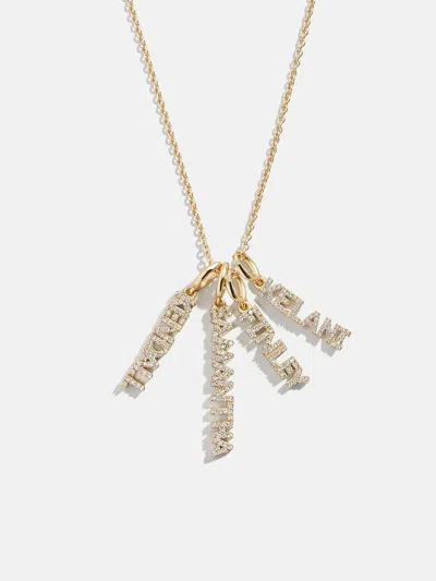 Baublebar Mini Pave Block Cluster Custom Nameplate Necklace In Gold