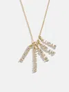 Baublebar Mini Pave Block Cluster Custom Nameplate Necklace In Gold