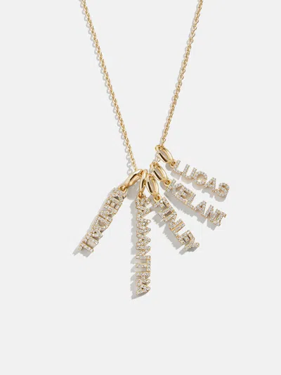 Baublebar Mini Pave Block Cluster Custom Nameplate Necklace In Gold