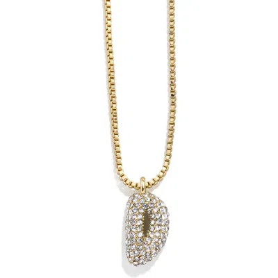 Baublebar Mini Pavé Bubble Initial Necklace In Gold D