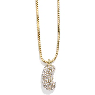 Baublebar Mini Pavé Bubble Initial Necklace In Gold E