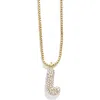 Baublebar Mini Pavé Bubble Initial Necklace In Gold L