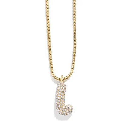 Baublebar Mini Pavé Bubble Initial Necklace In Gold L