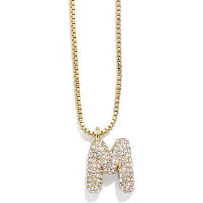 Baublebar Mini Pavé Bubble Initial Necklace In Gold M