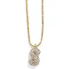 Baublebar Mini Pavé Bubble Initial Necklace In Gold S