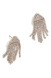 Baublebar Mini Deirdre Pave Multi Strand Drop Earrings In Clear/yellow Gold