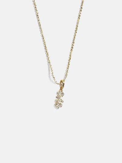 Baublebar Mini Pavé Script Cluster Custom Nameplate Necklace In Gold