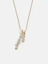 Baublebar Mini Pavé Script Cluster Custom Nameplate Necklace In Gold