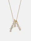 Baublebar Mini Pavé Script Cluster Custom Nameplate Necklace In Gold