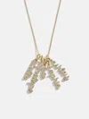 Baublebar Mini Pavé Script Cluster Custom Nameplate Necklace
