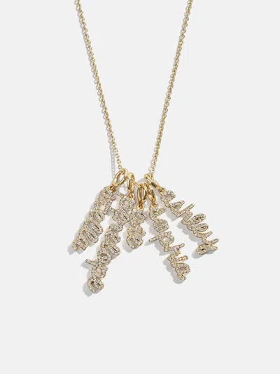 Baublebar Mini Pavé Script Cluster Custom Nameplate Necklace