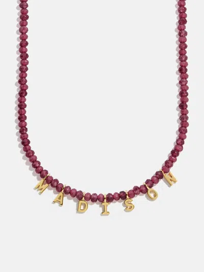 Baublebar Mini Semi-precious Custom Necklace In Burgundy