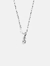 Baublebar Mini Silver Pavé Script Cluster Custom Nameplate Necklace In Silver
