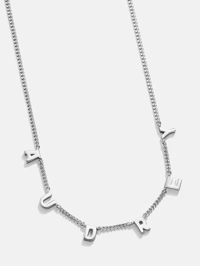 Baublebar Mini Sterling Silver Spaced Letter Custom Name Necklace
