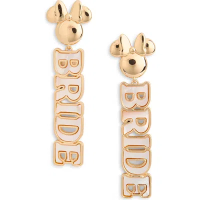 Baublebar Minnie Mouse Bride Drop Earrings In White