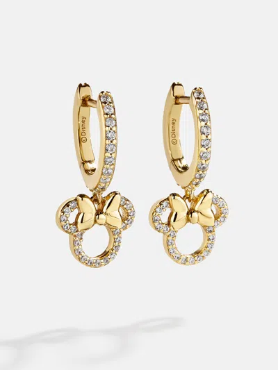 Baublebar Minnie Mouse Disney 18k Gold Plated Sterling Silver Huggie Charm Earrings