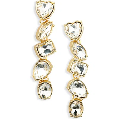 Baublebar Mixed Crystal Linear Drop Earrings In Gold