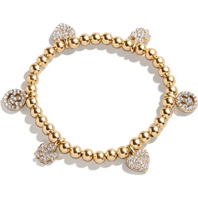 Baublebar Mixed Pavé Motif Pisa Charm Bracelet In Gold