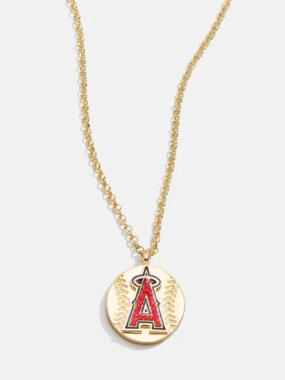 Baublebar Mlb Gold Baseball Charm Necklace In Brown