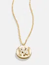 Baublebar Mlb Gold Baseball Charm Necklace In Brown
