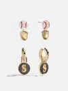 Baublebar Mlb Hoop Earring Set In Gray