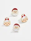 Baublebar Mr. & Mrs. Claus Kids' Clip-on Earring Set In Burgundy