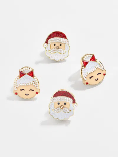 Baublebar Mr. & Mrs. Claus Kids' Clip-on Earring Set In Burgundy