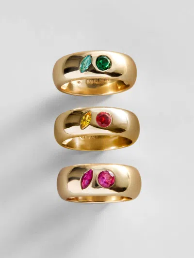 Baublebar Multi-stone Puffy Custom Birthstone Ring In Gold