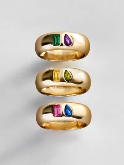 Baublebar Multi-stone Puffy Custom Birthstone Ring In Yellow